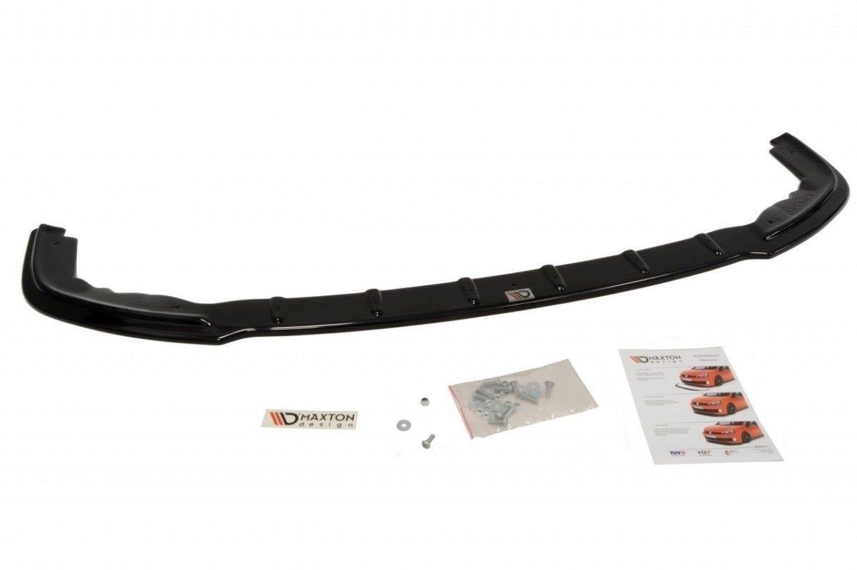 Maxton Design Street+ Spoilerlippe Front Ansatz passend für HONDA CIVIC MK6 EJ9 schwarz Hochglanz