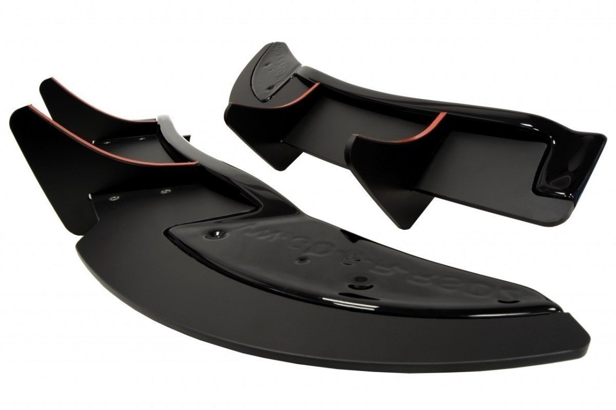 Maxton Design Heck Ansatz Flaps Diffusor passend für VW GOLF 6 R (CNC) schwarz Hochglanz