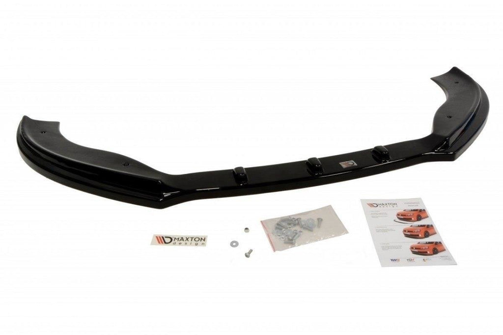 Maxton Design Street+ Spoilerlippe Front Ansatz V.1 passend für VW PASSAT CC vor Facelift, STANDARD STOßSTANGE schwarz Hochglanz