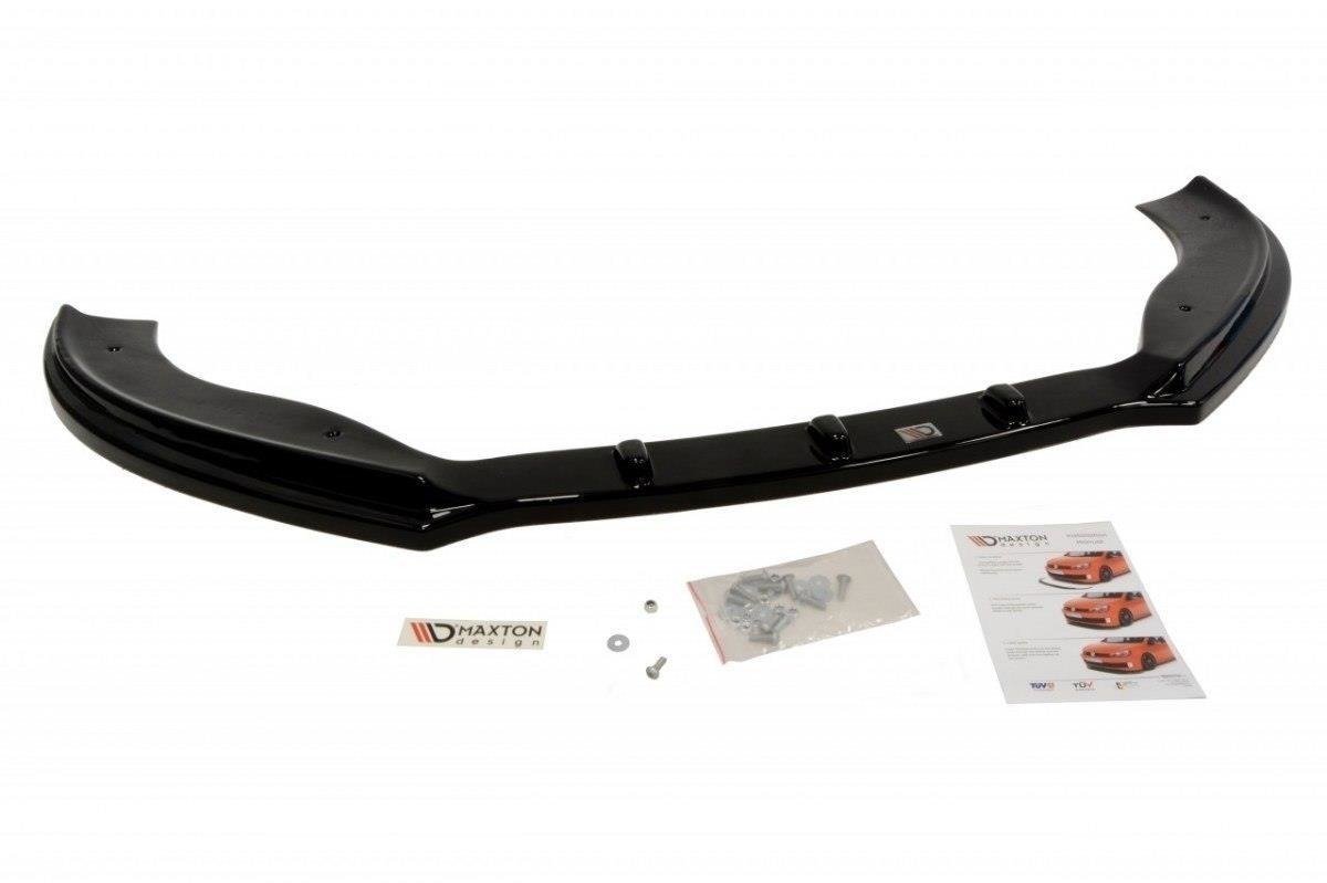 Maxton Design Street+ Spoilerlippe Front Ansatz V.1 passend für VW PASSAT CC vor Facelift, STANDARD STOßSTANGE schwarz Hochglanz