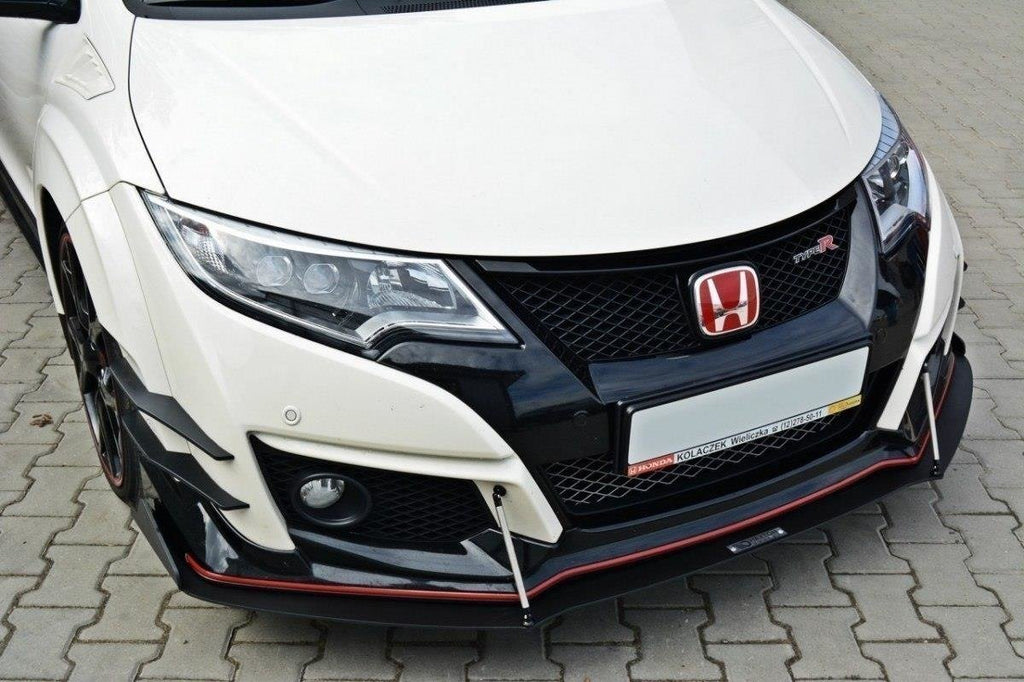 Maxton Design Racing Street+ Spoilerlippe Front Ansatz passend für v.2 HONDA CIVIC IX TYPE R