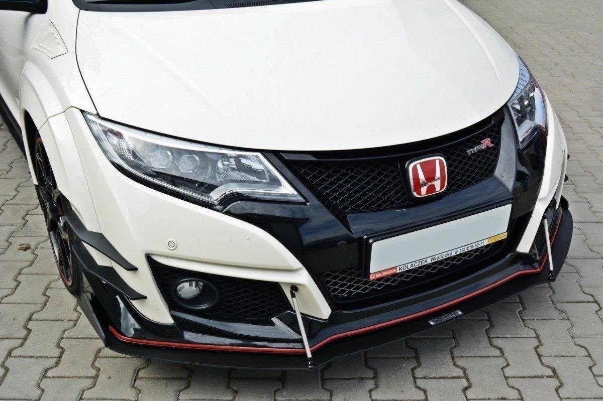 Maxton Design Racing Street+ Spoilerlippe Front Ansatz passend für v.2 HONDA CIVIC IX TYPE R