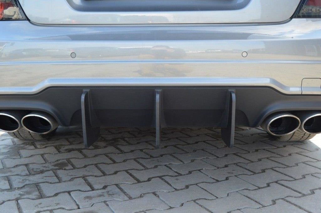 Maxton Design Diffusor Heck Ansatz passend für Heckschürze passend für v.1 Mercedes C W204 AMG-Line (FACELIFT)