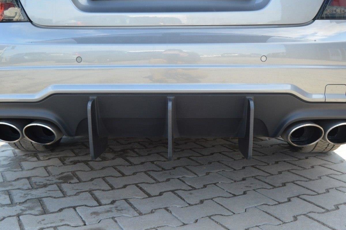 Maxton Design Diffusor Heck Ansatz passend für Heckschürze passend für v.1 Mercedes C W204 AMG-Line (FACELIFT)