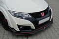 Maxton Design Street+ Spoilerlippe Front Ansatz passend für v.2 HONDA CIVIC IX TYPE R schwarz Hochglanz