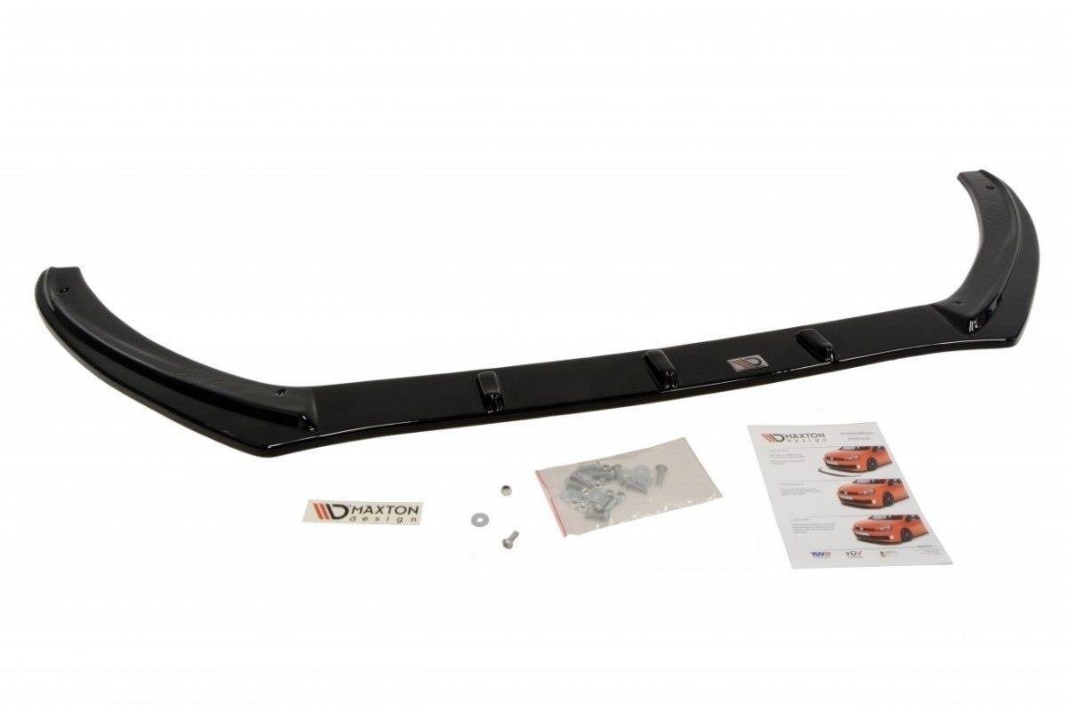 Maxton Design Street+ Spoilerlippe Front Ansatz passend für VW Polo Mk5 schwarz Hochglanz