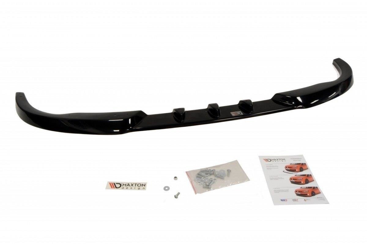 Maxton Design Street+ Spoilerlippe Front Ansatz passend für PEUGEOT 206 (passend für: CC, RC, GTI, S16, XSI, XS, SPORT) schwarz Hochglanz