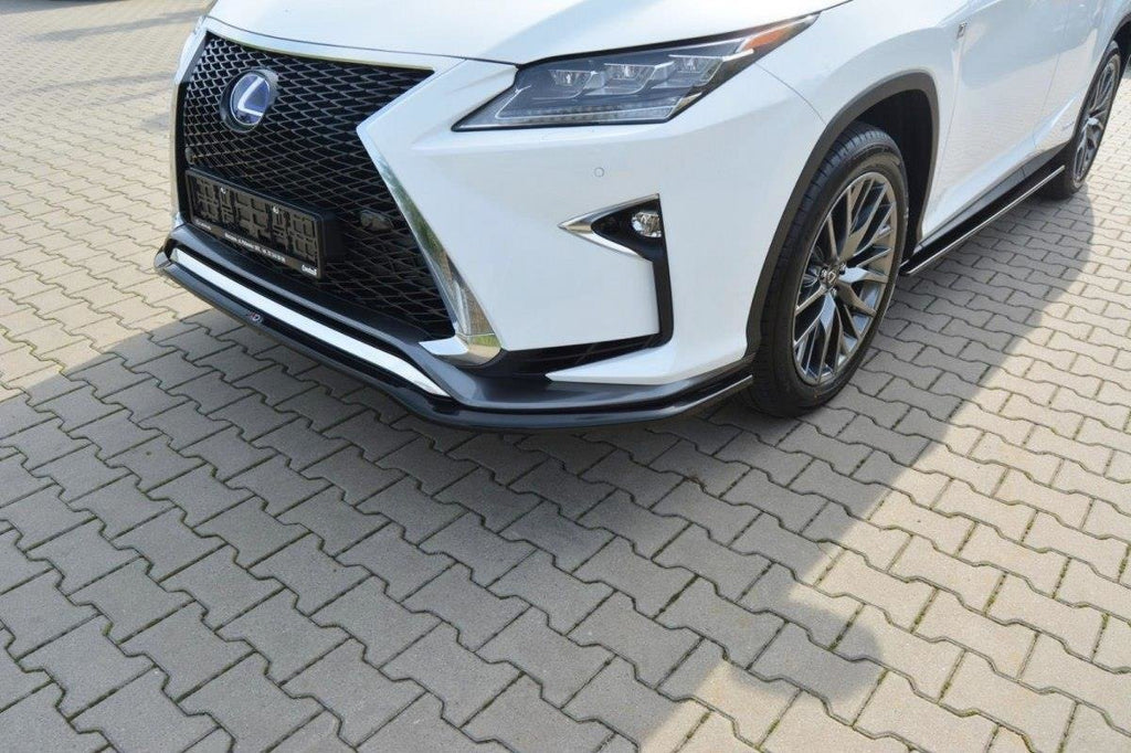 Maxton Design Street+ Spoilerlippe Front Ansatz V.1 passend für Lexus RX Mk4 F-Sport schwarz Hochglanz