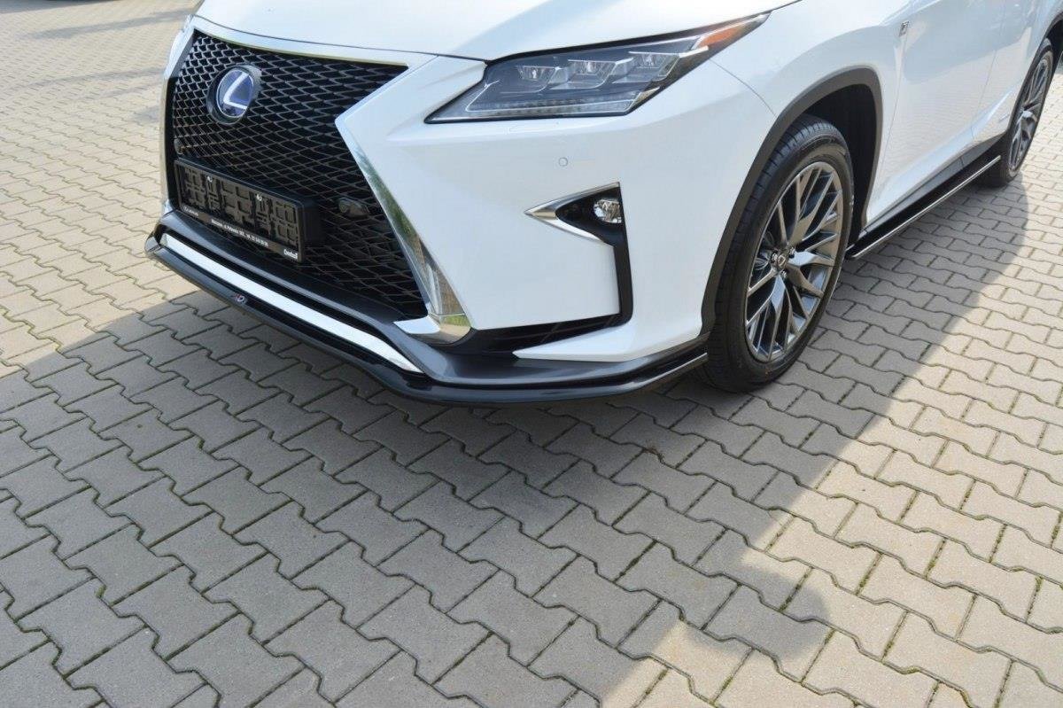 Maxton Design Street+ Spoilerlippe Front Ansatz V.1 passend für Lexus RX Mk4 F-Sport schwarz Hochglanz