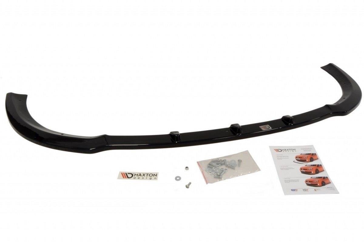 Maxton Design Street+ Spoilerlippe Front Ansatz V.1 passend für Ford Focus RS Mk2 schwarz Hochglanz