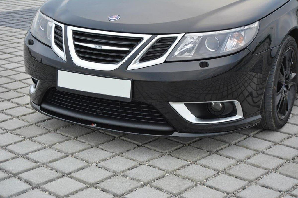 Maxton Design Street+ Spoilerlippe Front Ansatz passend für Saab 9-3 Aero Mk2 Facelift schwarz Hochglanz