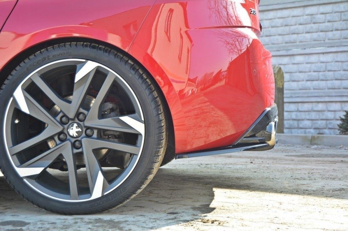 Maxton Design Heck Ansatz Flaps Diffusor passend für PEUGEOT 308 II GTI schwarz Hochglanz