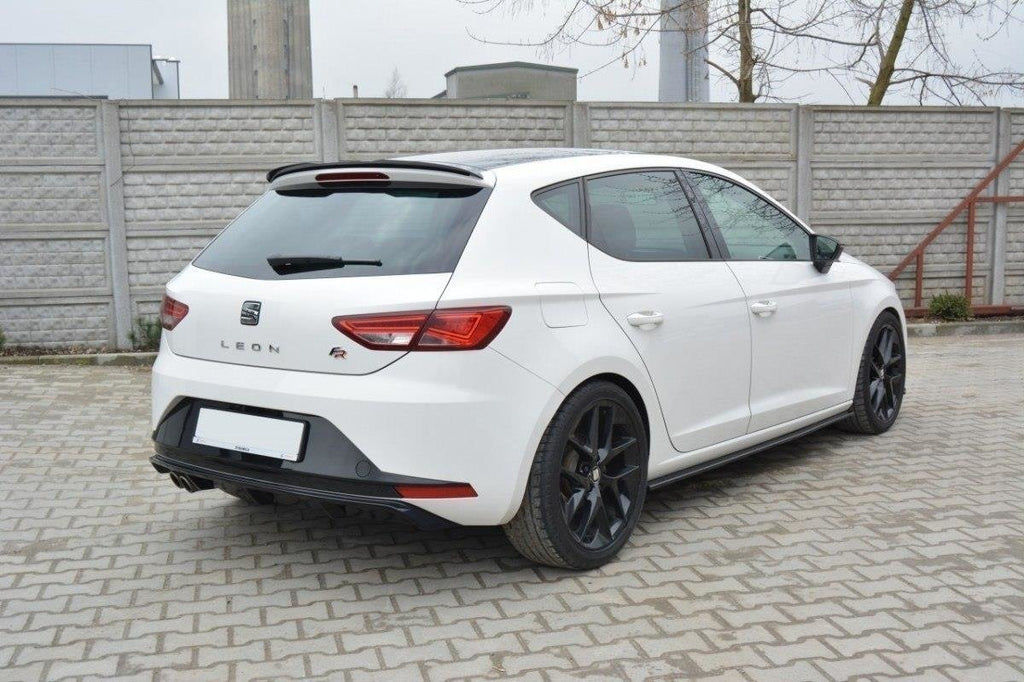 Maxton Design Diffusor Heck Ansatz passend für SEAT LEON III FR schwarz Hochglanz