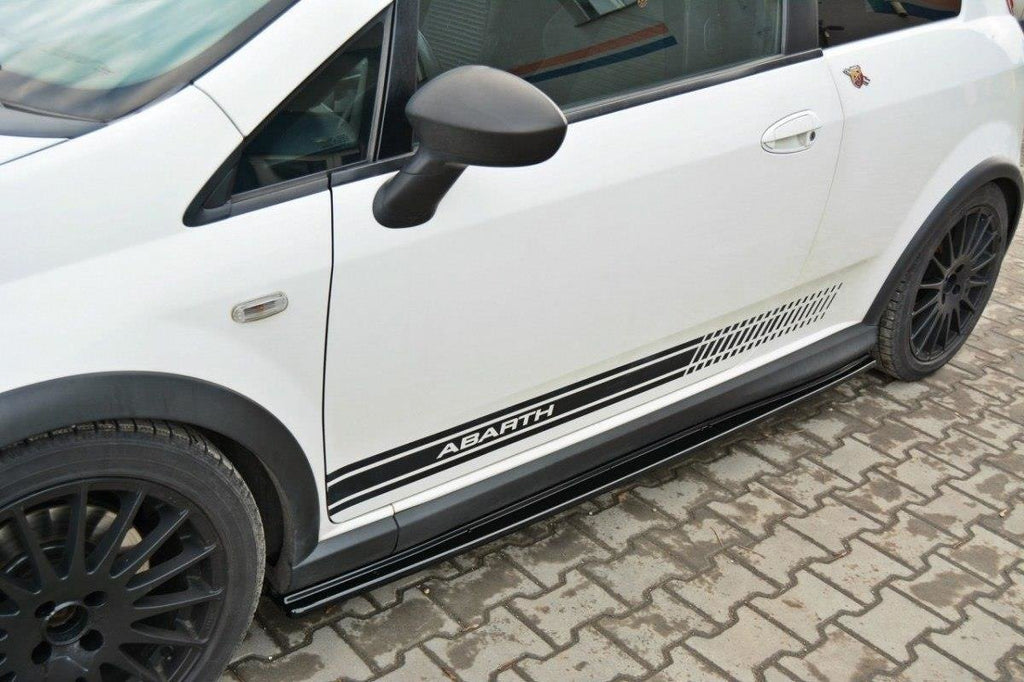 Maxton Design Street+ Seitenschweller Leisten passend für Fiat Grande Punto Abarth schwarz Hochglanz