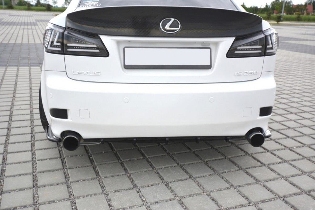 Maxton Design Diffusor Heck Ansatz passend für Lexus IS Mk2 schwarz Hochglanz