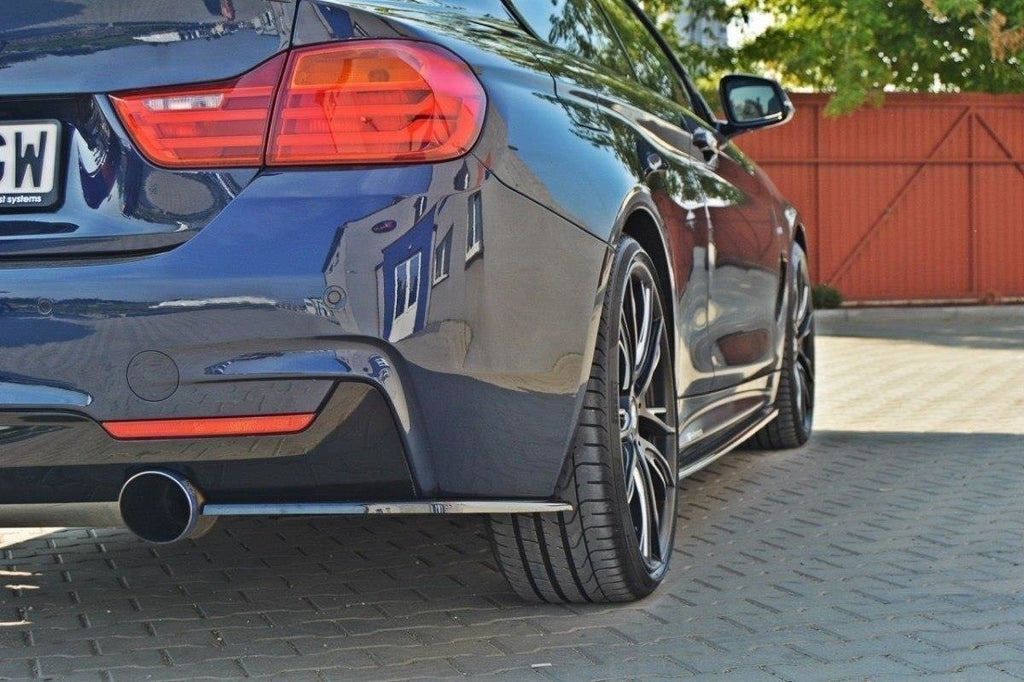 Maxton Design Heck Ansatz Flaps Diffusor für BMW 4er F32 M Paket Carbon Look
