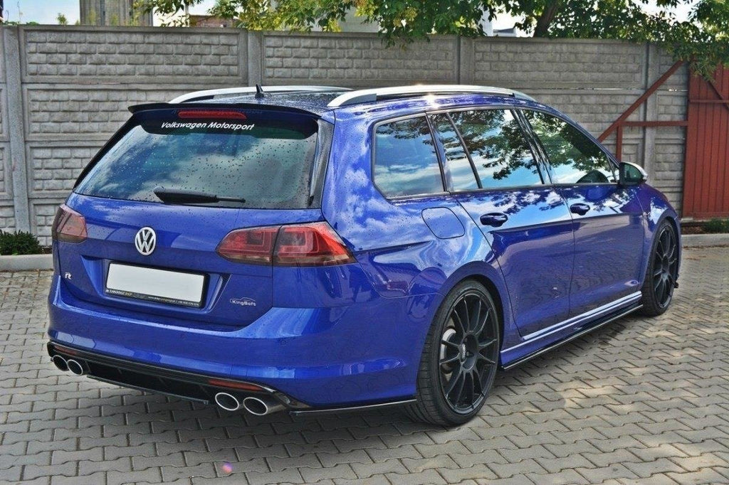 Maxton Design Heck Ansatz Flaps Diffusor passend für VW Golf 7 R Variant schwarz Hochglanz
