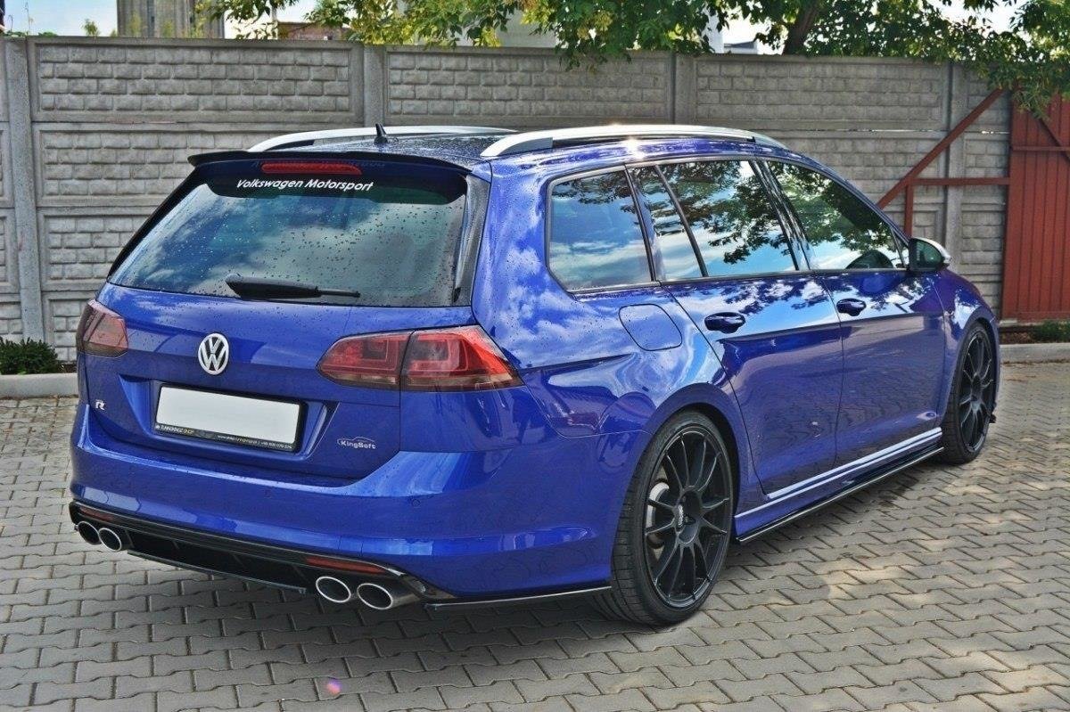 Maxton Design Mittlerer Diffusor Heck Ansatz für VW GOLF 7 R VARIANT Carbon Look