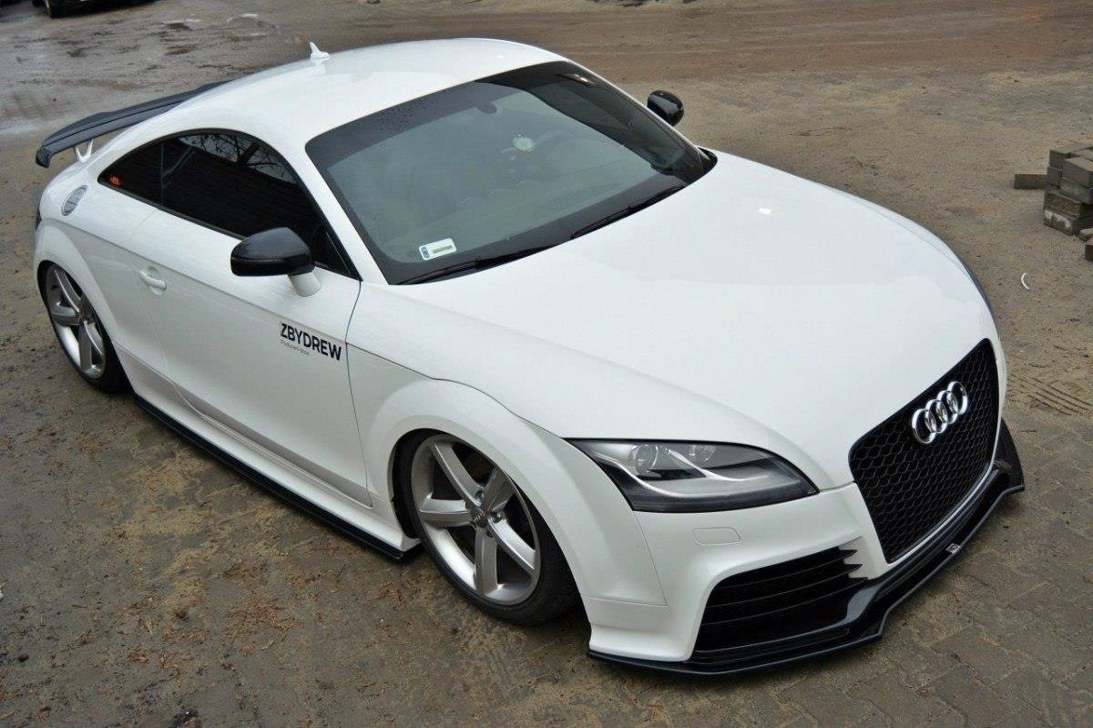 Maxton Design Street+ Spoilerlippe Front Ansatz V.2 passend für Audi TT RS 8J schwarz Hochglanz