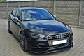 Maxton Design Street+ Spoilerlippe Front Ansatz passend für Audi S3 / A3 S-Line 8v Hatchback / Sportback schwarz Hochglanz