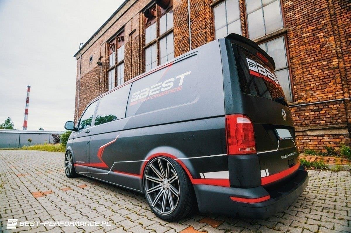 Maxton Design Spoiler CAP passend für VOLKSWAGEN T6 schwarz Hochglanz