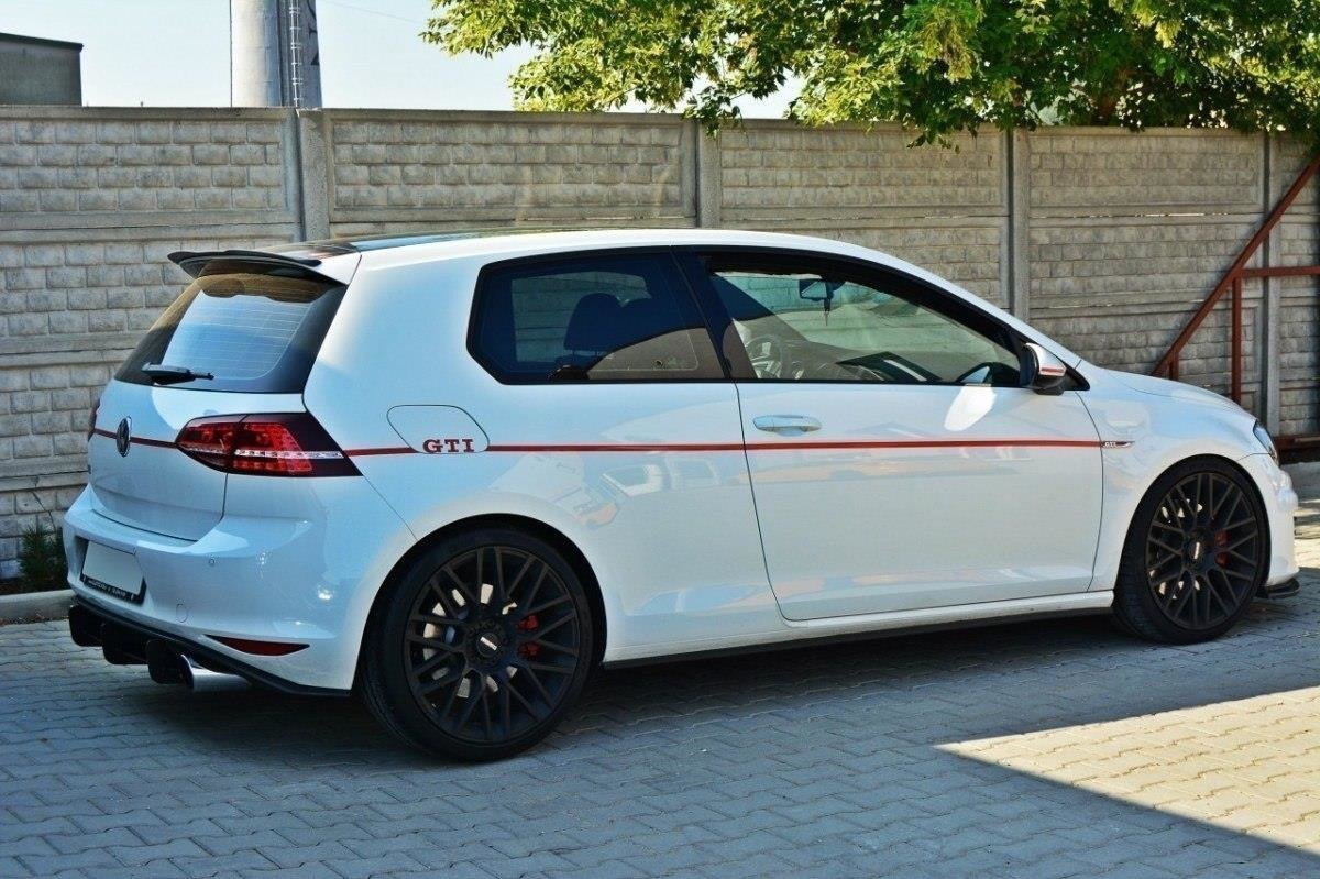 Maxton Design VW GOLF 7 GTI Diffusor Heck Ansatz passend für Heckschürze passend für & Heck Ansatz Flaps Diffusor passend für