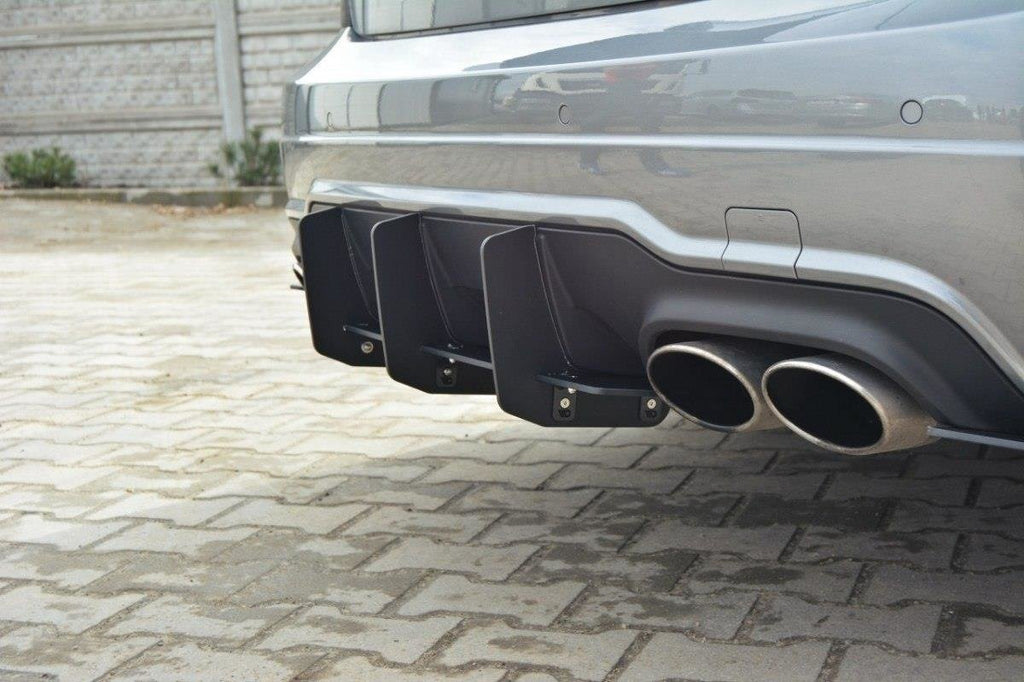 Maxton Design Mercedes-Benz C Limousine / Kombi AMG-Line W204 / S204 Diffusor Heck Ansatz passend für Heckschürze passend für & Heck Ansatz Flaps Diffusor passend für