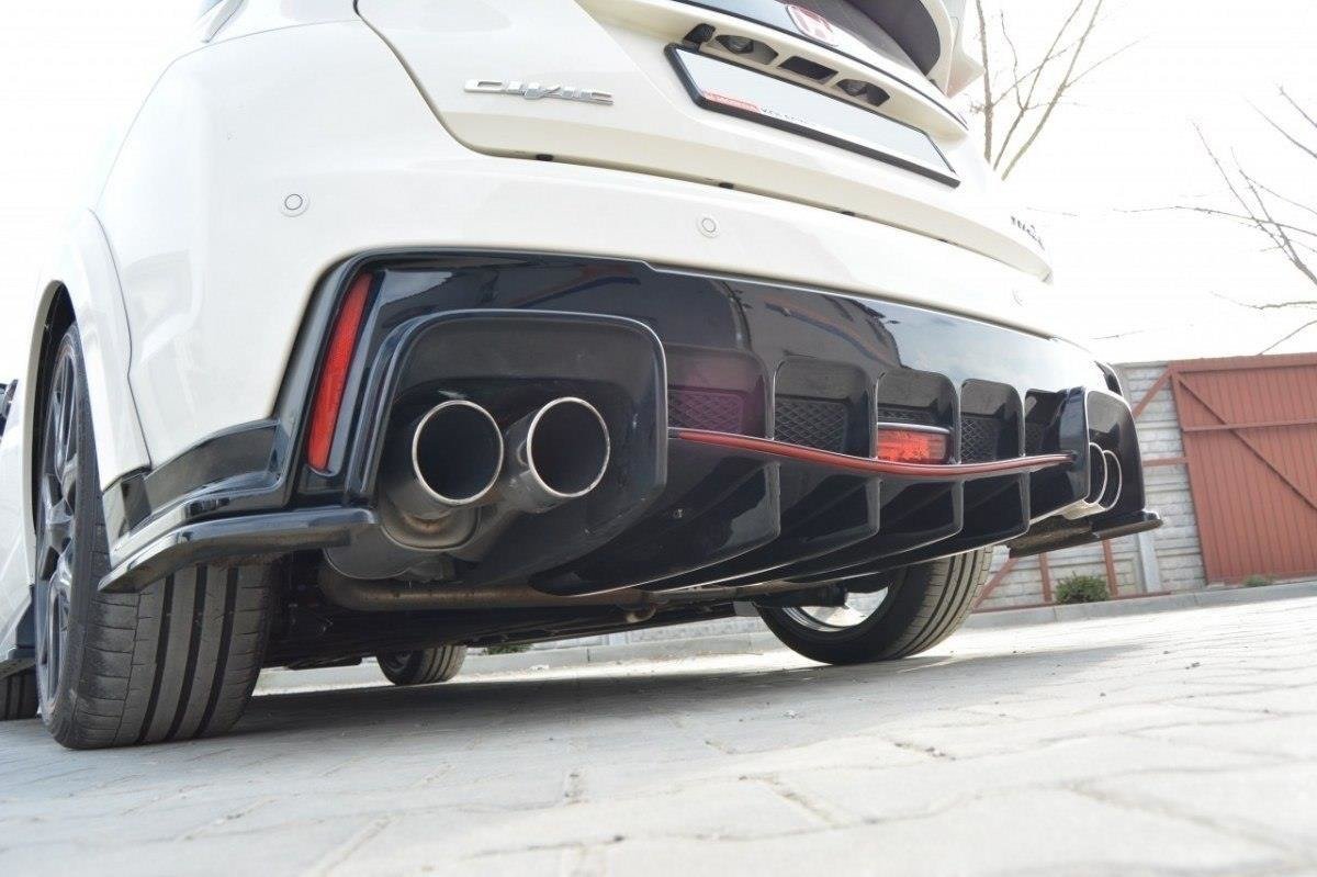Maxton Design Diffusor Heck Ansatz passend für HONDA CIVIC IX TYPE R schwarz Hochglanz