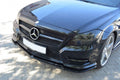 Maxton Design Street+ Spoilerlippe Front Ansatz passend für Mercedes-Benz CLS AMG-Line C218 schwarz Hochglanz