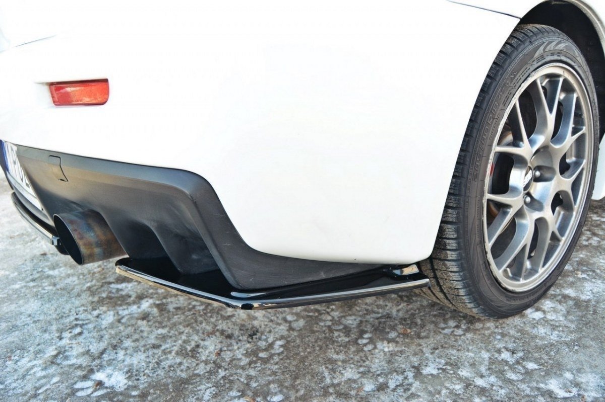 Maxton Design Heck Ansatz Flaps Diffusor passend für Mitsubishi Lancer Evo X schwarz Hochglanz