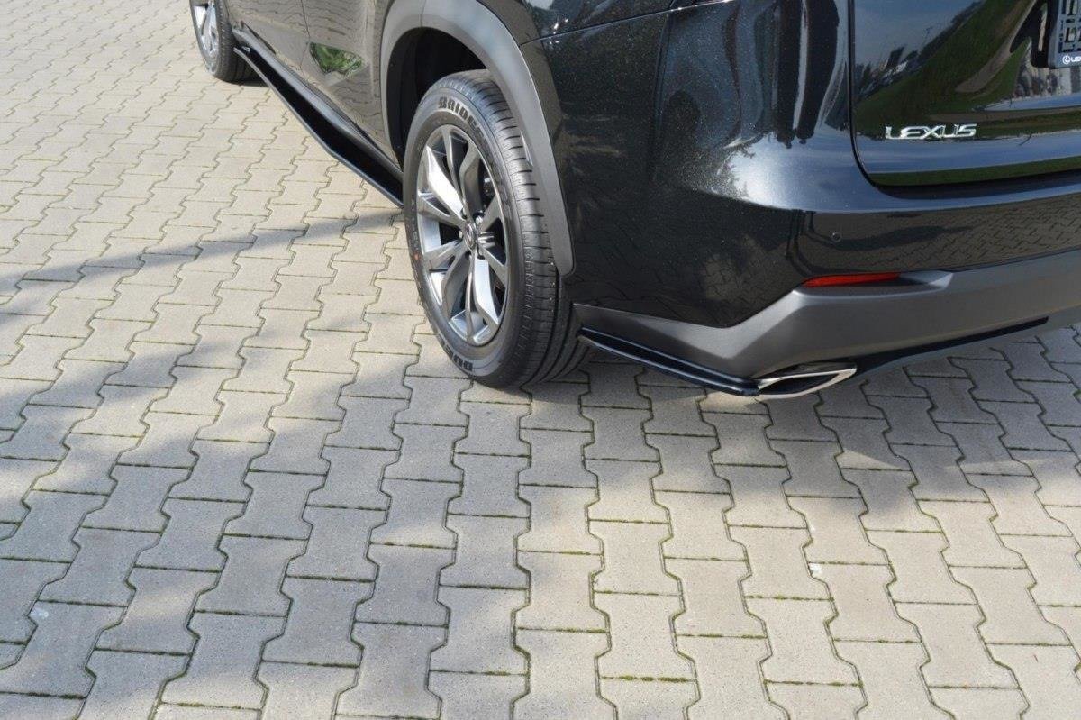 Maxton Design Heck Ansatz Flaps Diffusor passend für Lexus NX Mk1 T schwarz Hochglanz