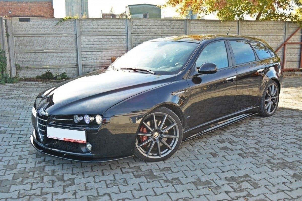 Maxton Design Street+ Seitenschweller Leisten passend für Alfa Romeo 159 Ti schwarz Hochglanz