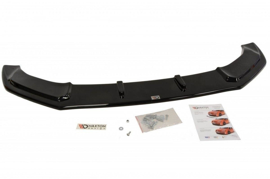 Maxton Design Street+ Spoilerlippe Front Ansatz V.1 passend für Audi TT RS 8J schwarz Hochglanz