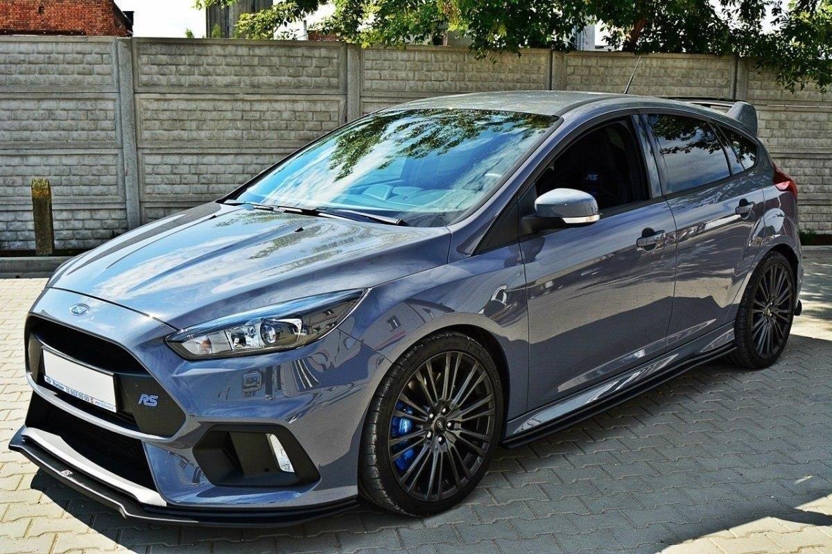 Maxton Design Street+ Spoilerlippe Front Ansatz V.4 passend für Ford Focus RS Mk3 schwarz Hochglanz