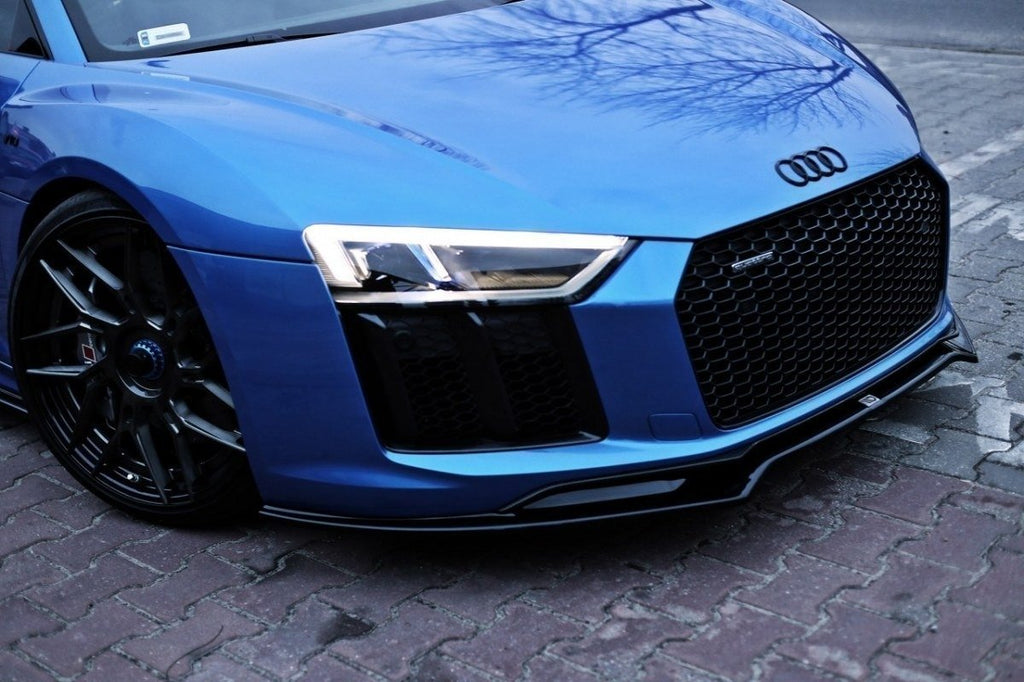 Maxton Design Street+ Spoilerlippe Front Ansatz V.2 passend für Audi R8 Mk.2 schwarz Hochglanz