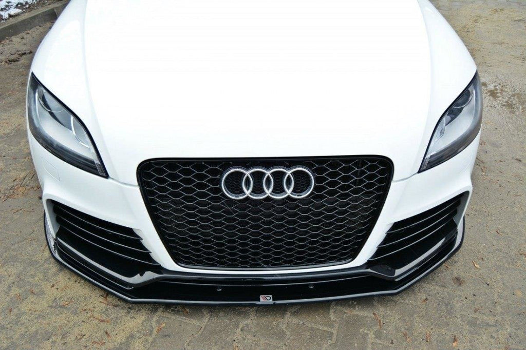 Maxton Design Street+ Spoilerlippe Front Ansatz V.1 passend für Audi TT RS 8J schwarz Hochglanz