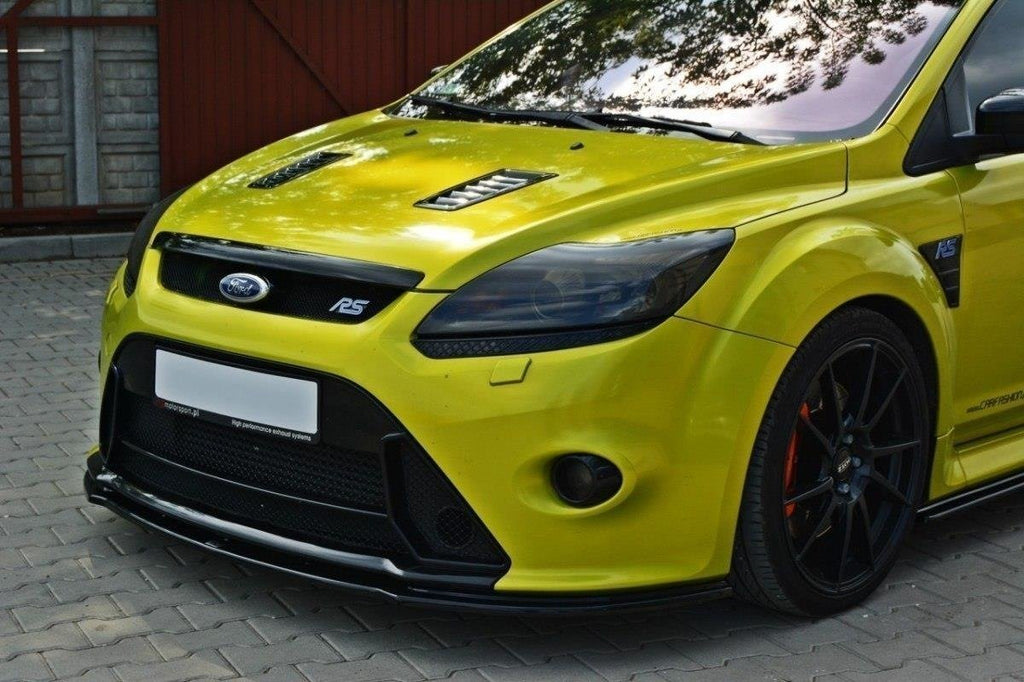 Maxton Design Street+ Spoilerlippe Front Ansatz V.2 passend für Ford Focus RS Mk2 schwarz Hochglanz