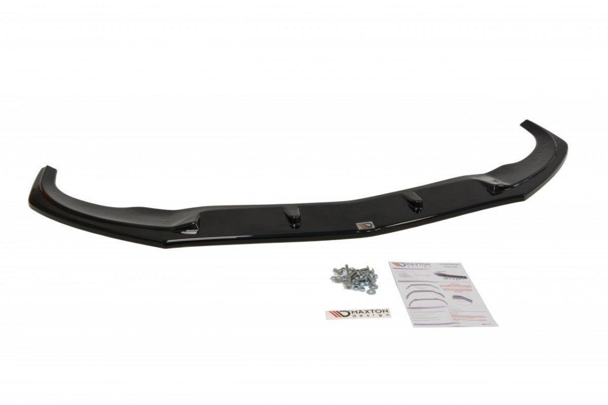 Maxton Design Street+ Spoilerlippe Front Ansatz passend für v.2 MERCEDES CLA 45 AMG C117 (vor Facelift) schwarz Hochglanz