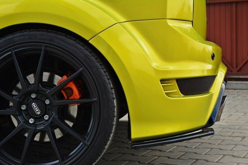Maxton Design Heck Ansatz Flaps Diffusor passend für Ford Focus RS Mk2 schwarz Hochglanz