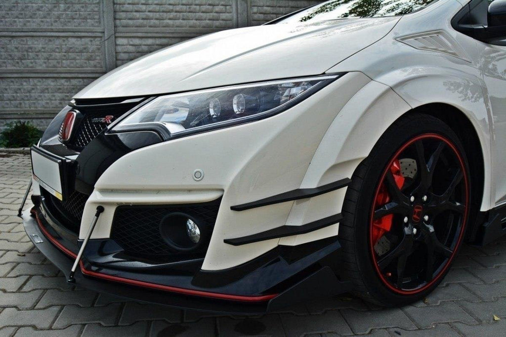 Maxton Design Racing Street+ Spoilerlippe Front Ansatz passend für v.2 HONDA CIVIC IX TYPE R