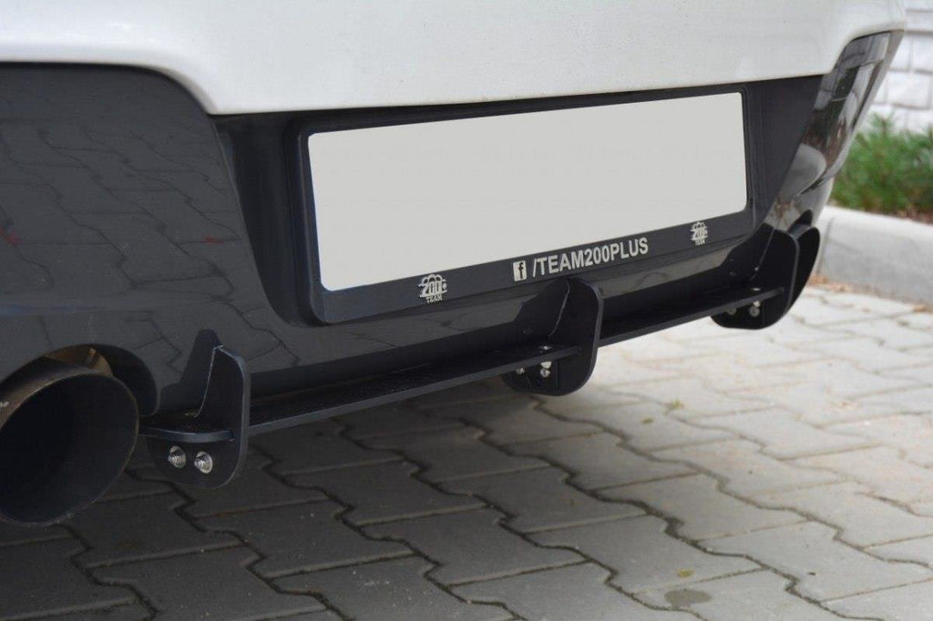 Maxton Design BMW 1er F20/F21 M-POWER Diffusor Heck Ansatz passend für Heckschürze passend für & Heck Ansatz Flaps Diffusor passend für (vor Facelift)