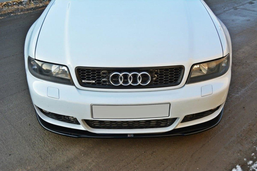 Maxton Design Street+ Spoilerlippe Front Ansatz passend für AUDI RS4 B5 schwarz Hochglanz
