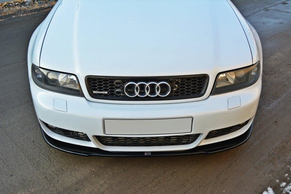 Maxton Design Street+ Spoilerlippe Front Ansatz passend für AUDI RS4 B5 schwarz Hochglanz