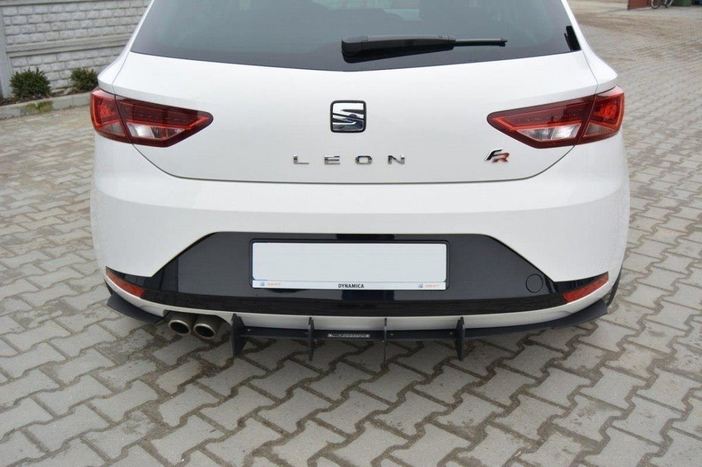 Maxton Design Diffusor Heck Ansatz passend für Heckschürze passend für SEAT LEON III FR