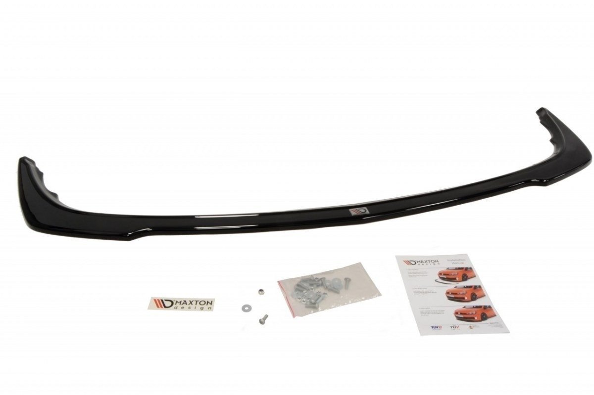 Maxton Design Street+ Spoilerlippe Front Ansatz passend für RENAULT MEGANE II RS schwarz Hochglanz