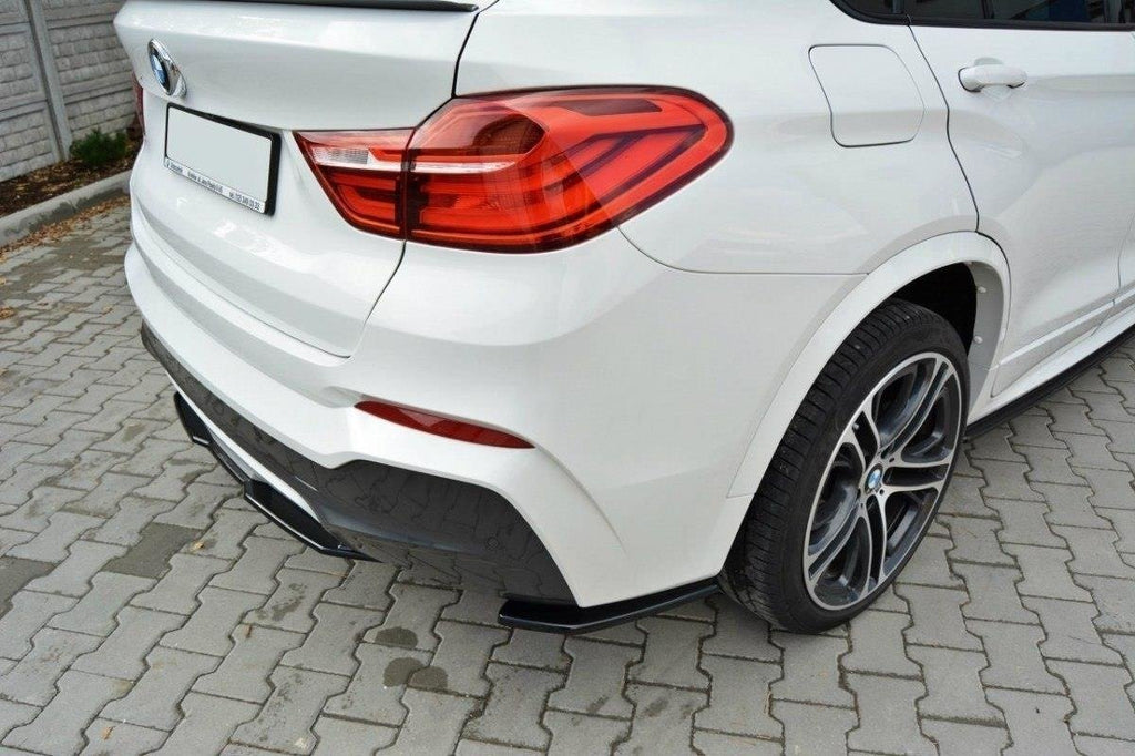 Maxton Design Heck Ansatz Flaps Diffusor für BMW X4 M Paket Carbon Look