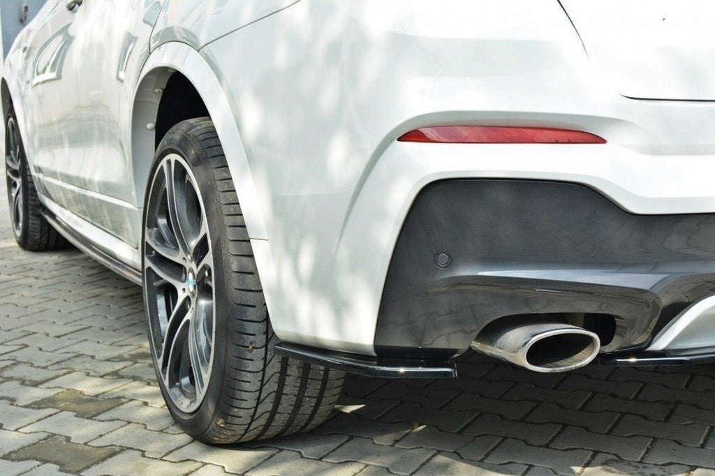Maxton Design Heck Ansatz Flaps Diffusor für BMW X4 M Paket Carbon Look