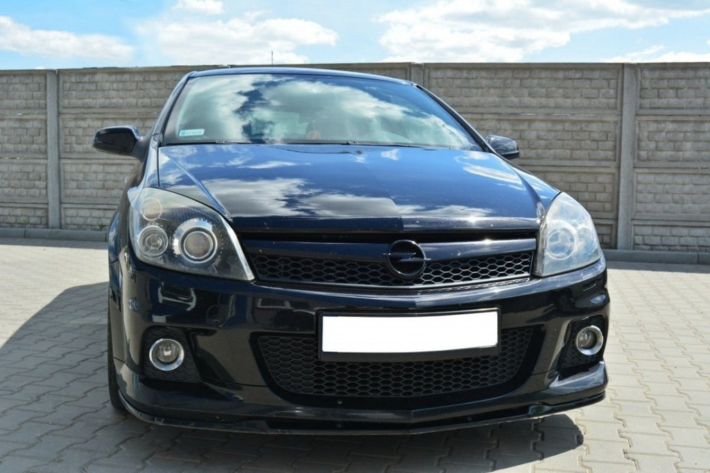 Maxton Design Street+ Spoilerlippe Front Ansatz passend für OPEL ASTRA H OPC / VXR Nurburg schwarz Hochglanz
