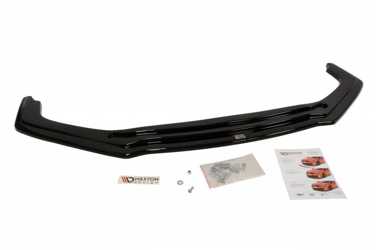 Maxton Design Street+ Spoilerlippe Front Ansatz passend für v.1 HONDA CIVIC IX TYPE R schwarz Hochglanz