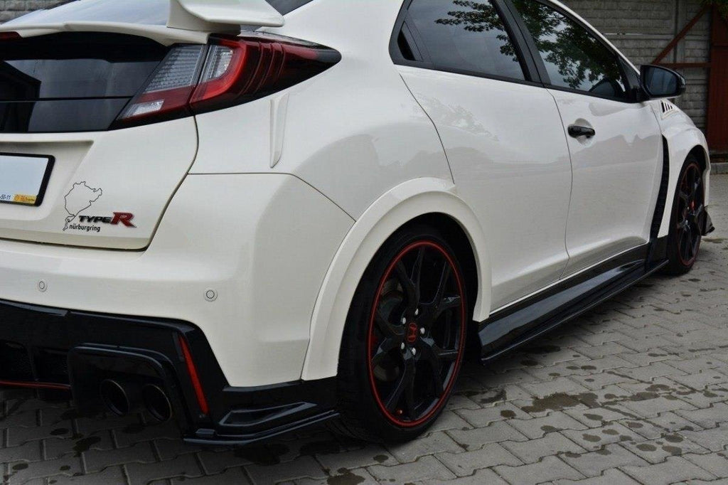Maxton Design Street+ Seitenschweller Leisten passend für HONDA CIVIC IX TYPE R schwarz Hochglanz